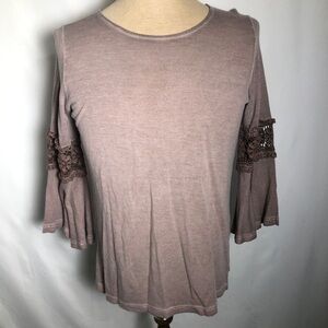Womens Tan Shirt. Size Small. Made in Turkey.